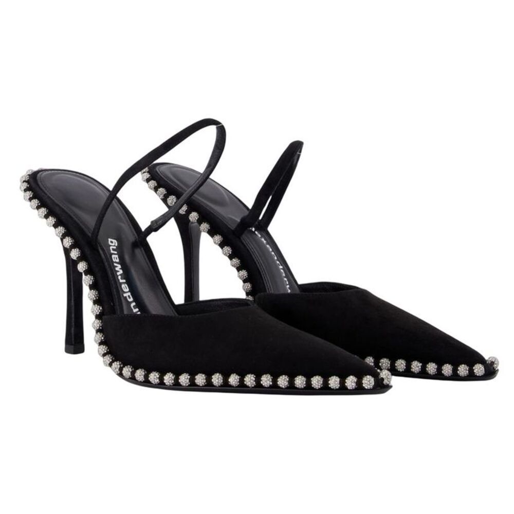Tia 105mm Slingback Heels - Alexander Wang - Leather - Black - Picture 2 of 2